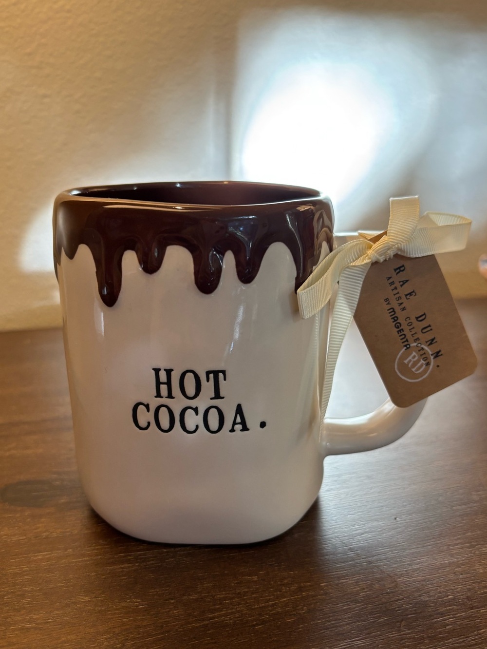 Rae Dunn Brown & Cream 'HOT COCOA.' Ceramic Mug